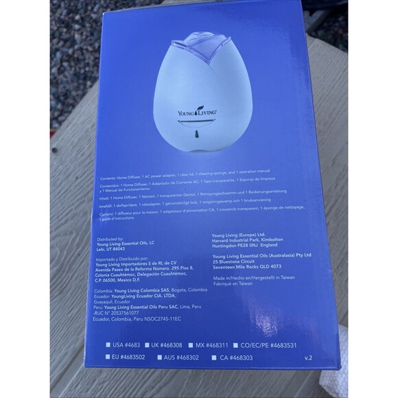 Young Living Purple ROSE TULIP Ultrasonic Home Aroma Essential Oils Diffuser NEW - Picture 3 of 3